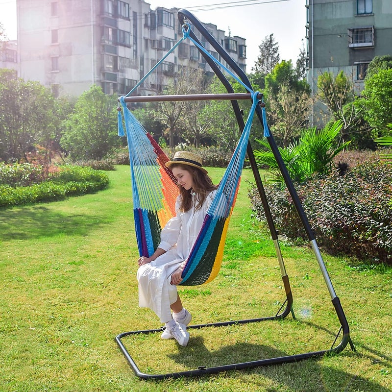 Bathonly Hammock Chair Stand Only, Adjustable Height 79-93 Inch, 330 Lb Capacity, Heavy Duty Stand for Hammock Chair Solid Steel Structure Hanging Chair Stand with Powder Coated Finish, Indoor/Outdoor - Image 2